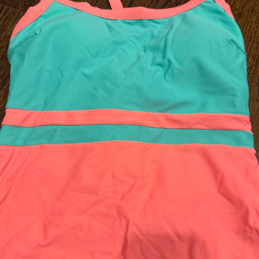 Popvil Swimwear in Coral and Mint - Picture 2 of 5